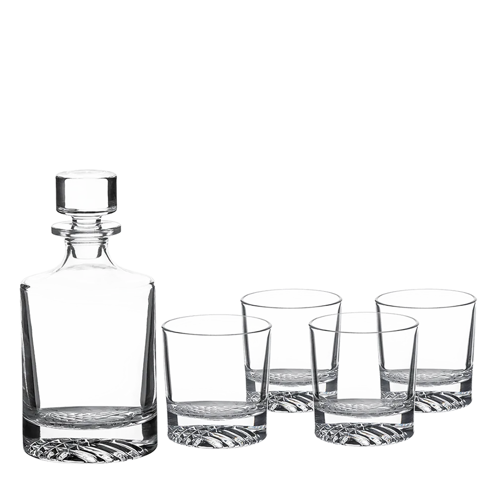 Polar Camel Glass Decanter Set with 9 oz Glasses and Gift Box