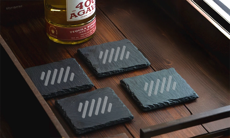 engraved slate coasters