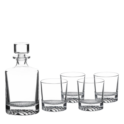 Polar Camel Glass Decanter Set with 9 oz. Glasses and Gift Box