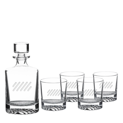 Polar Camel Glass Decanter Set with 9 oz. Glasses and Gift Box