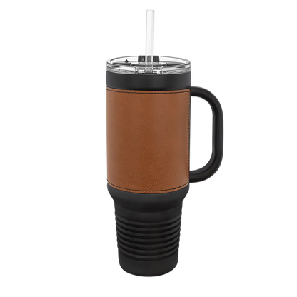 Polar Camel 40 oz. Laserable Leatherette Travel Mug