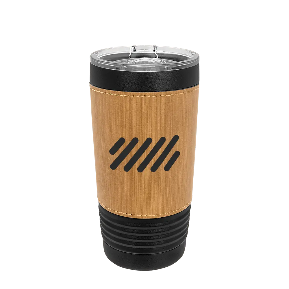 Polar Camel 20 oz. Leatherette Tumbler w/ Slider Lid