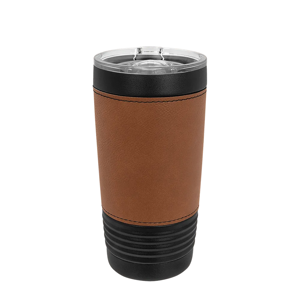 Polar Camel 20 oz. Leatherette Tumbler w/ Slider Lid