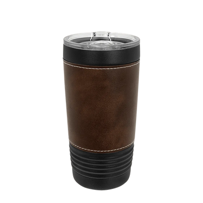 Polar Camel 20 oz. Leatherette Tumbler w/ Slider Lid