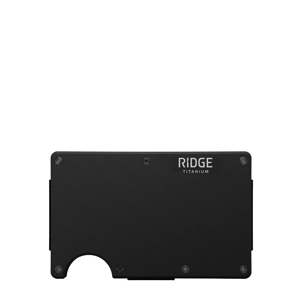 Ridge Wallet Titanium w/ Cash Strap