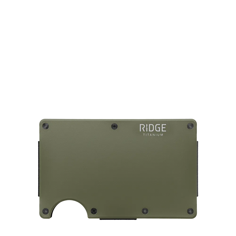 Ridge Wallet Titanium w/ Cash Strap