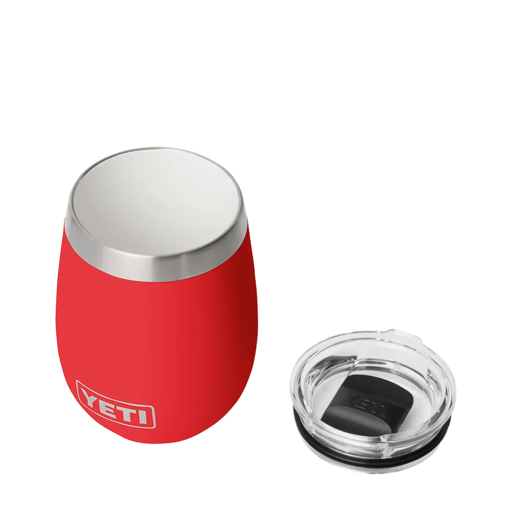Yeti 10 oz Rambler Wine Tumbler with DuraSip Ceramic Lining in rescue red