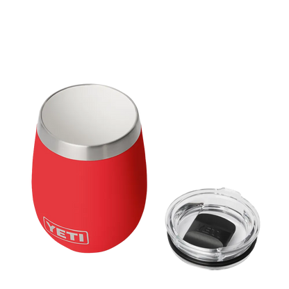 Yeti 10 oz Rambler Wine Tumbler with DuraSip Ceramic Lining in rescue red