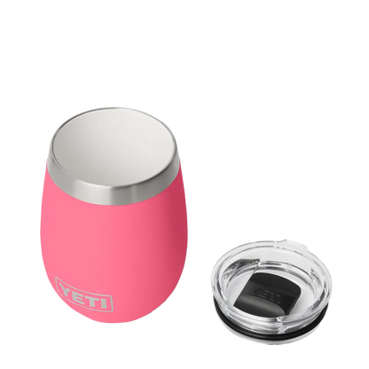 Yeti 10 oz Rambler Wine Tumbler with DuraSip Ceramic Lining in tropical pink