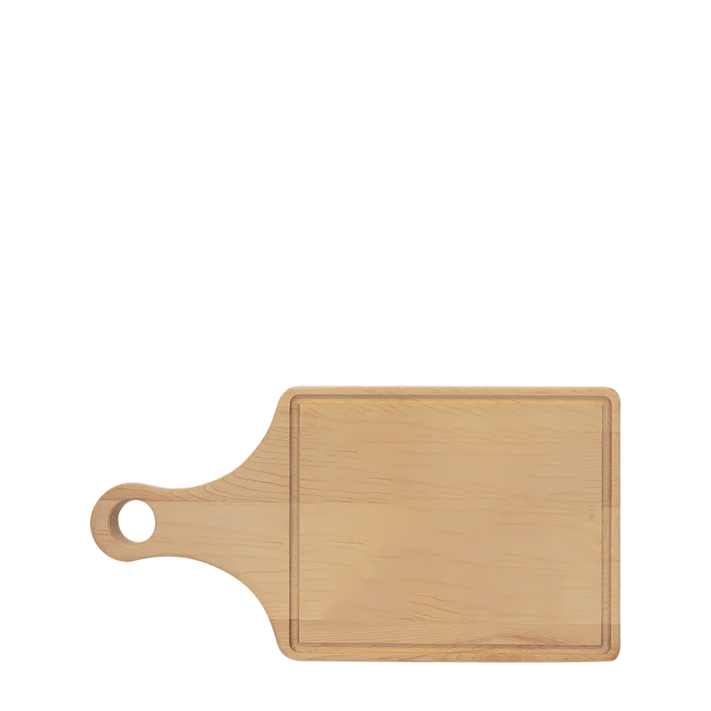 13 1/2&quot; x 7&quot; Cutting Board Paddle Shape with Drip Ring-Diamondback Branding-Diamondback Branding